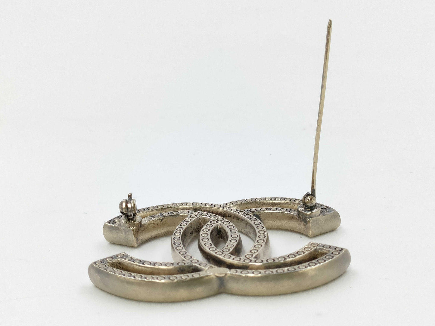 CHANEL CHANEL Brooch A18V Coco Mark Rhinestone Die-Cut Brooch