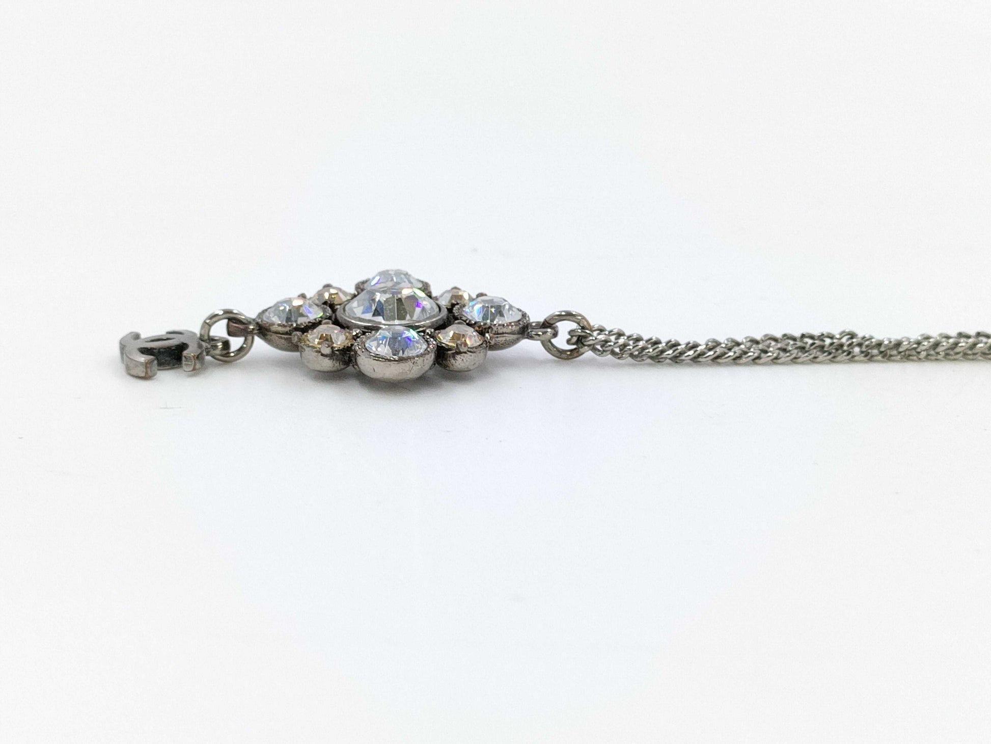 CHANEL CHANEL Rhinestone Coco Mark Necklace C11V Necklace