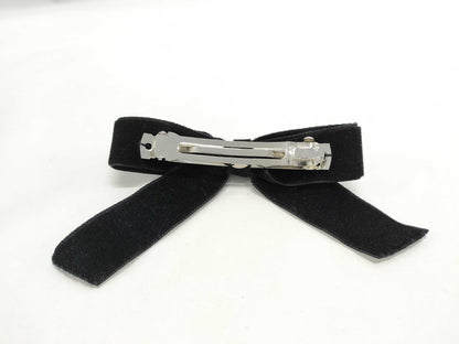 CHANEL CHANEL Barrette Ribbon Velvet Coco Mark Black 22B Hair Accessory Hair Accessory