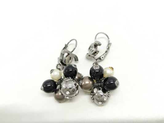 CHANEL CHANEL Swing Coco Mark Mixed Pearl Rhinestone 04A Earrings