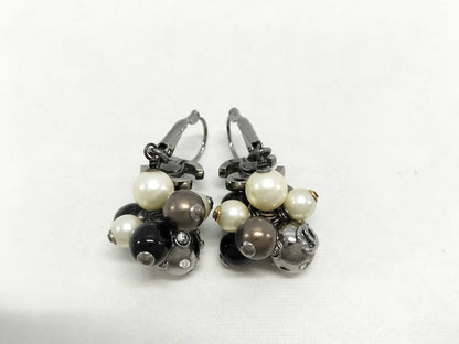 CHANEL CHANEL Swing Coco Mark Mixed Pearl Rhinestone 04A Earrings