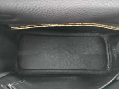HERMES Kelly 25 Black Handbag with G Hardware and Z Stamp