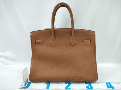 HERMES Birkin 35 Togo Gold with G Hardware and J Stamp