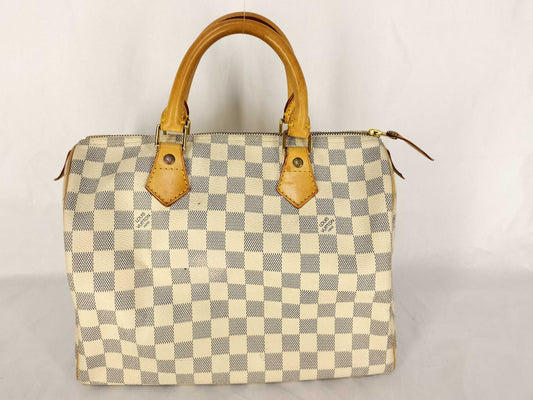 LOUIS VUITTON SP0084 Damier Azur Speedy 30 Boston Bag N41533