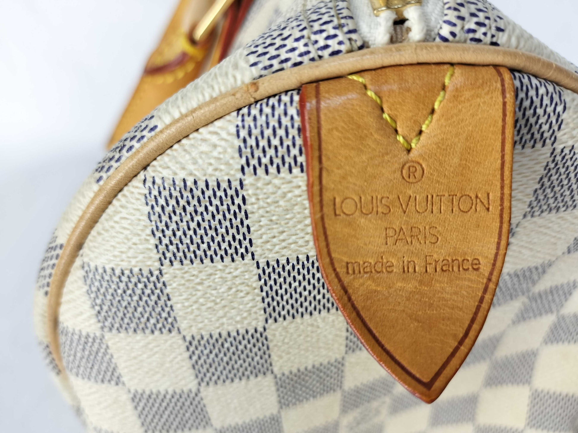 LOUIS VUITTON SP0084 Damier Azur Speedy 30 Boston Bag N41533