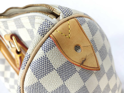 LOUIS VUITTON SP0084 Damier Azur Speedy 30 Boston Bag N41533