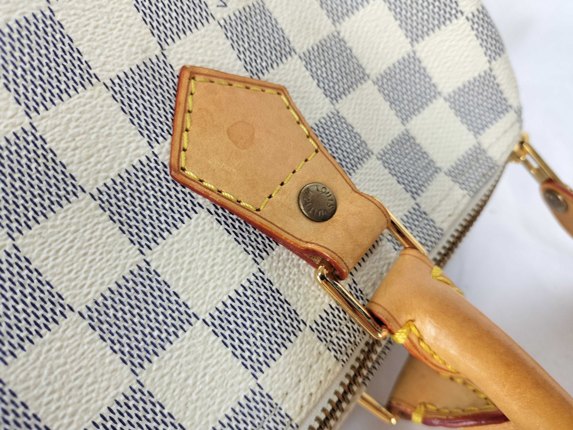 LOUIS VUITTON SP0084 Damier Azur Speedy 30 Boston Bag N41533