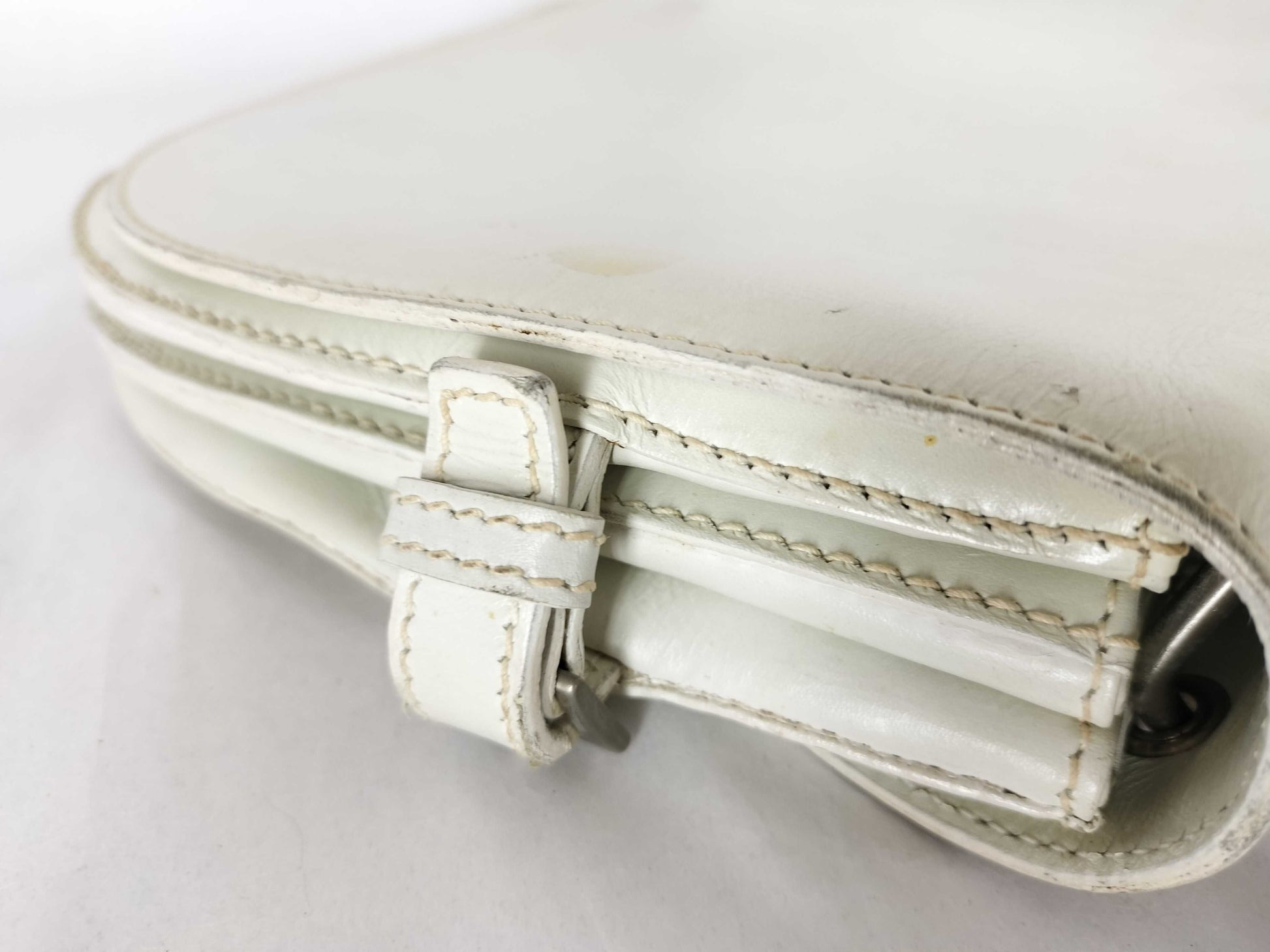 PRADA Triangle Plate Leather Shoulder Bag