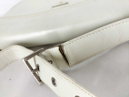 PRADA Triangle Plate Leather Shoulder Bag