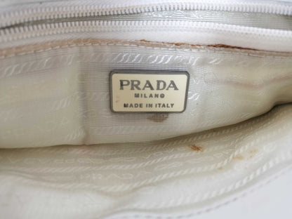 PRADA Triangle Plate Leather Shoulder Bag