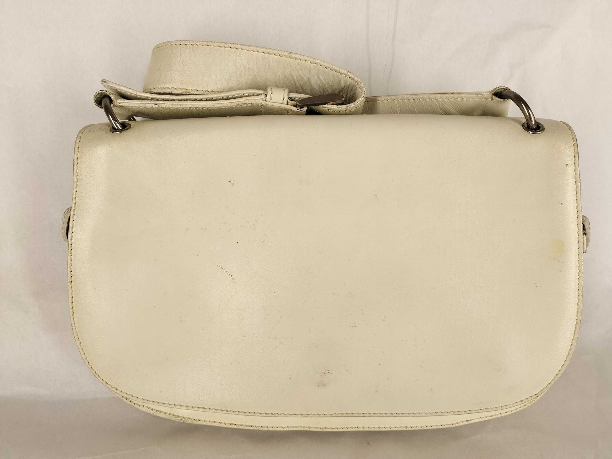 PRADA Triangle Plate Leather Shoulder Bag