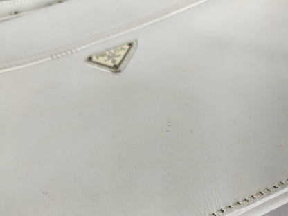 PRADA Triangle Plate Leather Shoulder Bag