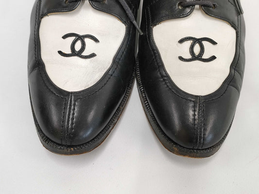CHANEL Chanel Logo Shoes Two-tone Size 36 Loafers