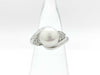 Pearl Ring, Diameter: Approx. 8.6mm, D0.20ct, Pt900, 5.8g 