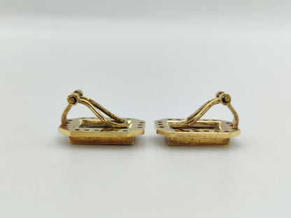 Colored Stone D0.28/0.32ct K18 7.4g Earrings 