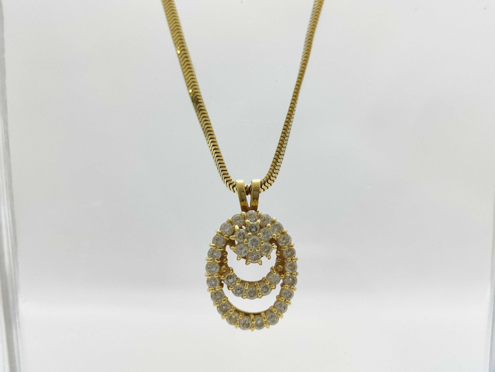 D1.00ct K18 11.1g Necklace 