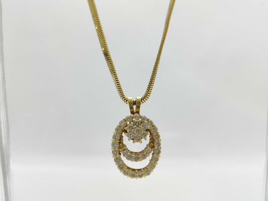 D1.00ct K18 11.1g Necklace 