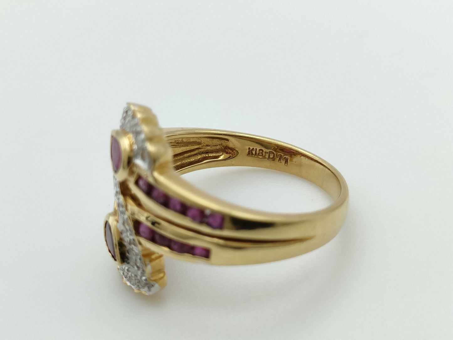 R0.87ct D0.11ct K18 4.4g Ring 