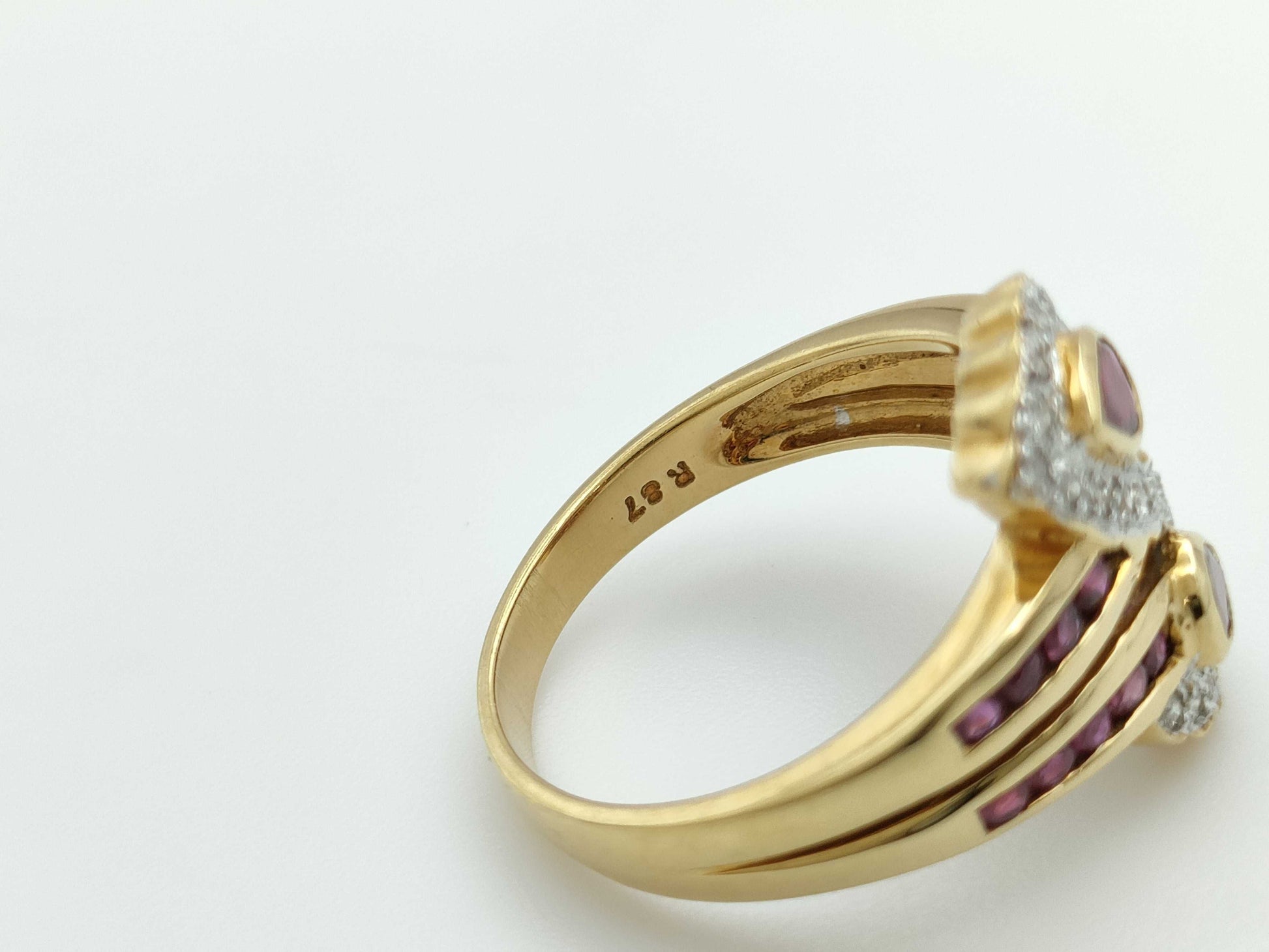R0.87ct D0.11ct K18 4.4g Ring 