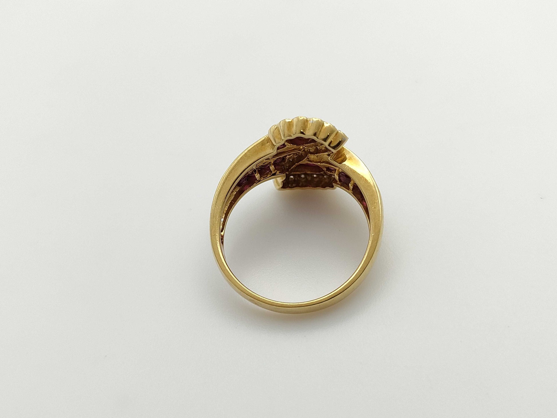 R0.87ct D0.11ct K18 4.4g Ring 