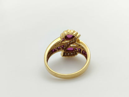 R0.87ct D0.11ct K18 4.4g Ring 