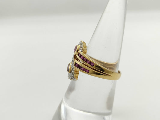 R0.87ct D0.11ct K18 4.4g Ring 