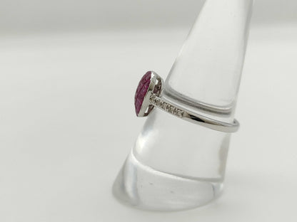 Ruby and Diamond K18WG 3.2g Ring 