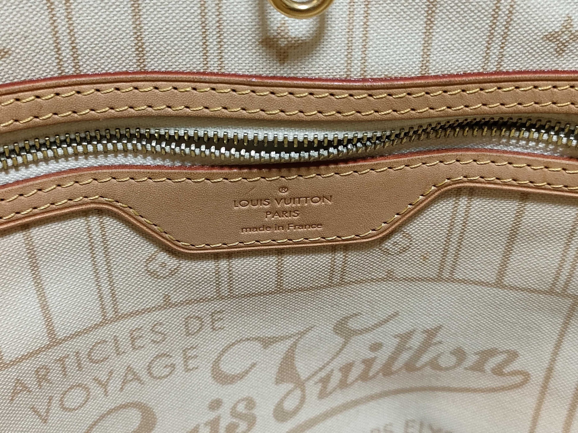 LOUIS VUITTON RFID Unverifiable SA4101 Damier Azur LOUIS VUITTON Neverfull Tote Bag