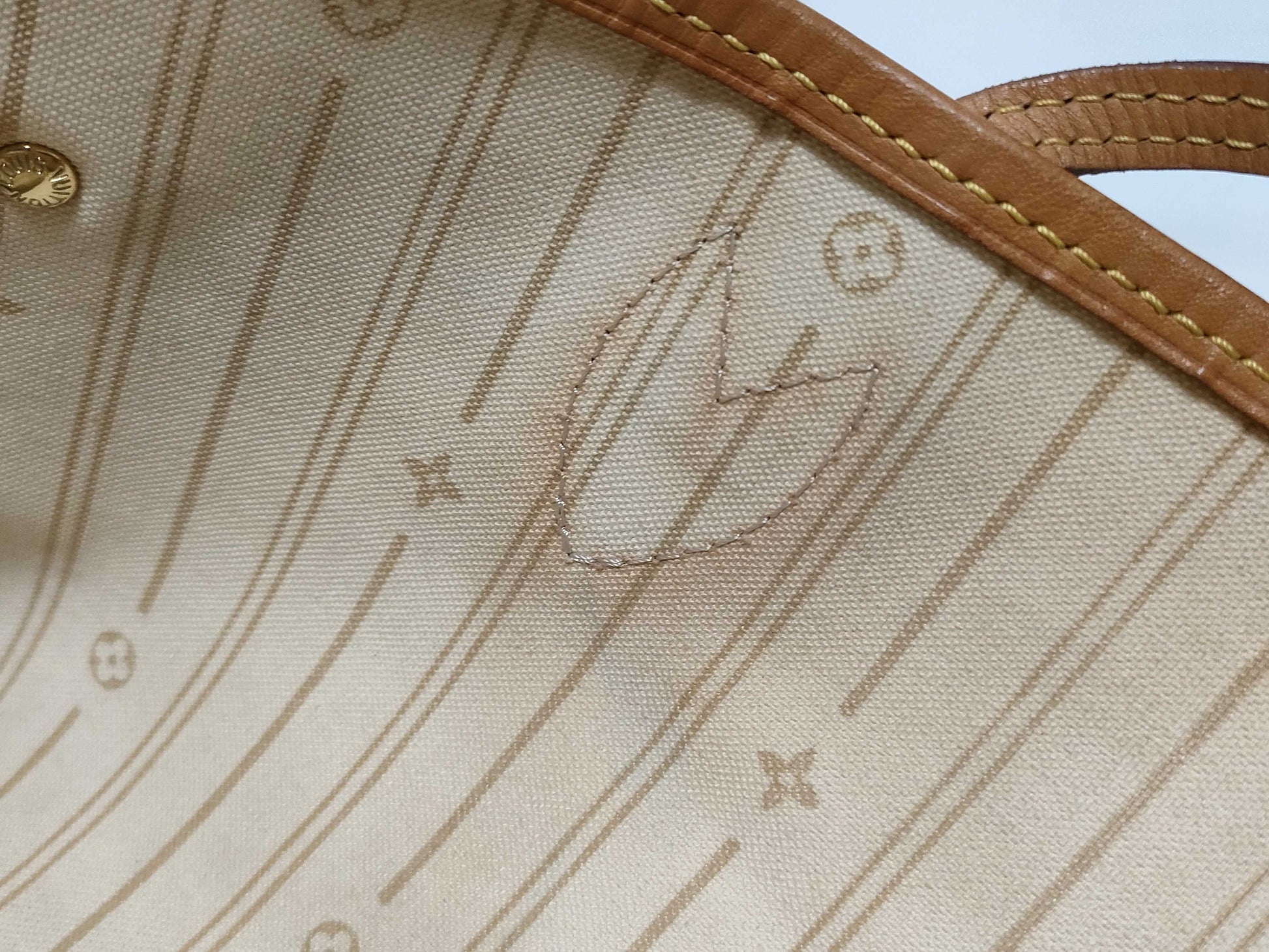 LOUIS VUITTON RFID Unverifiable SA4101 Damier Azur LOUIS VUITTON Neverfull Tote Bag