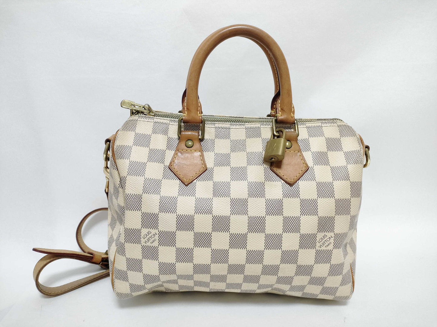 LOUIS VUITTON RFID Unverifiable Damier Azur LOUIS VUITTON Speedy25 Handbag