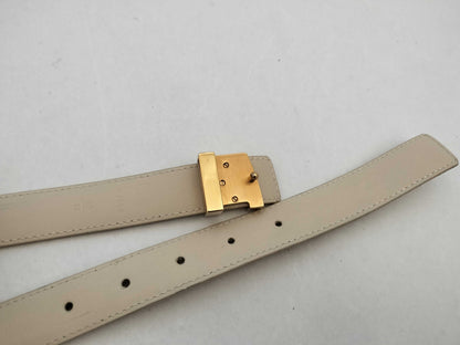 LOUIS VUITTON Unconfirmed Damier Azur Centurion with LV Initials, Damier Azur M9268 Belt