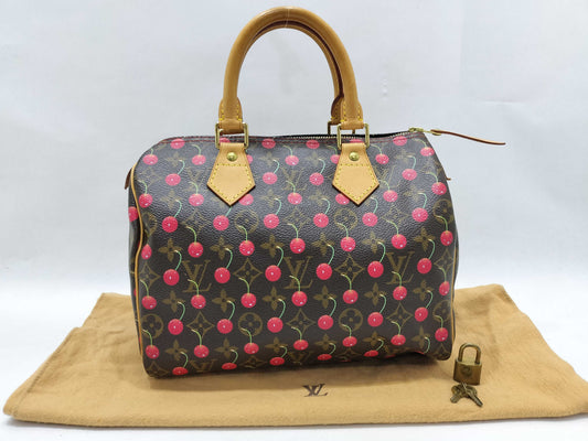 LOUIS VUITTON M95009 Monogram Cherry Handbag by Takashi Murakami Speedy 25 Monogram Cherry Handbag M95009