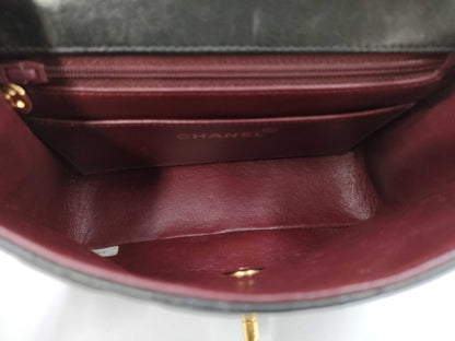 CHANEL Mini Matelasse 17 Chain Shoulder Bag, Lambskin, Black, GD Hardware, A01115 5021070, Sticker and Card Included