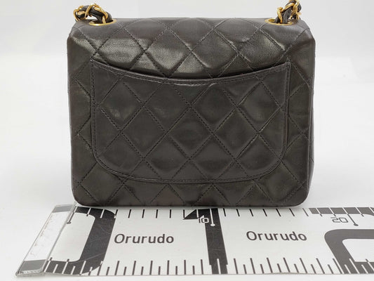 CHANEL Mini Matelasse 17 Chain Shoulder Bag, Lambskin, Black, GD Hardware, A01115 5021070, Sticker and Card Included