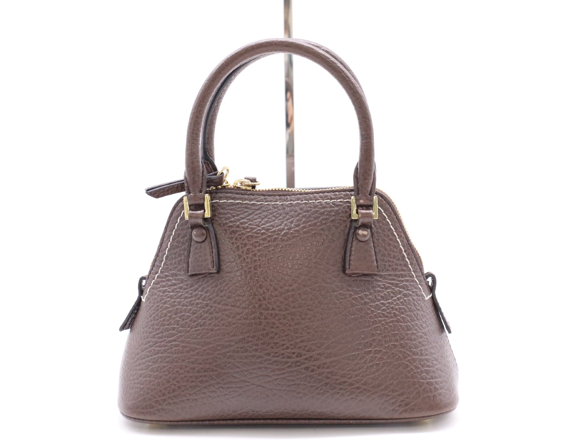 Maison Margiela 5AC Classic Micro 2-Way Handbag, Brown Leather