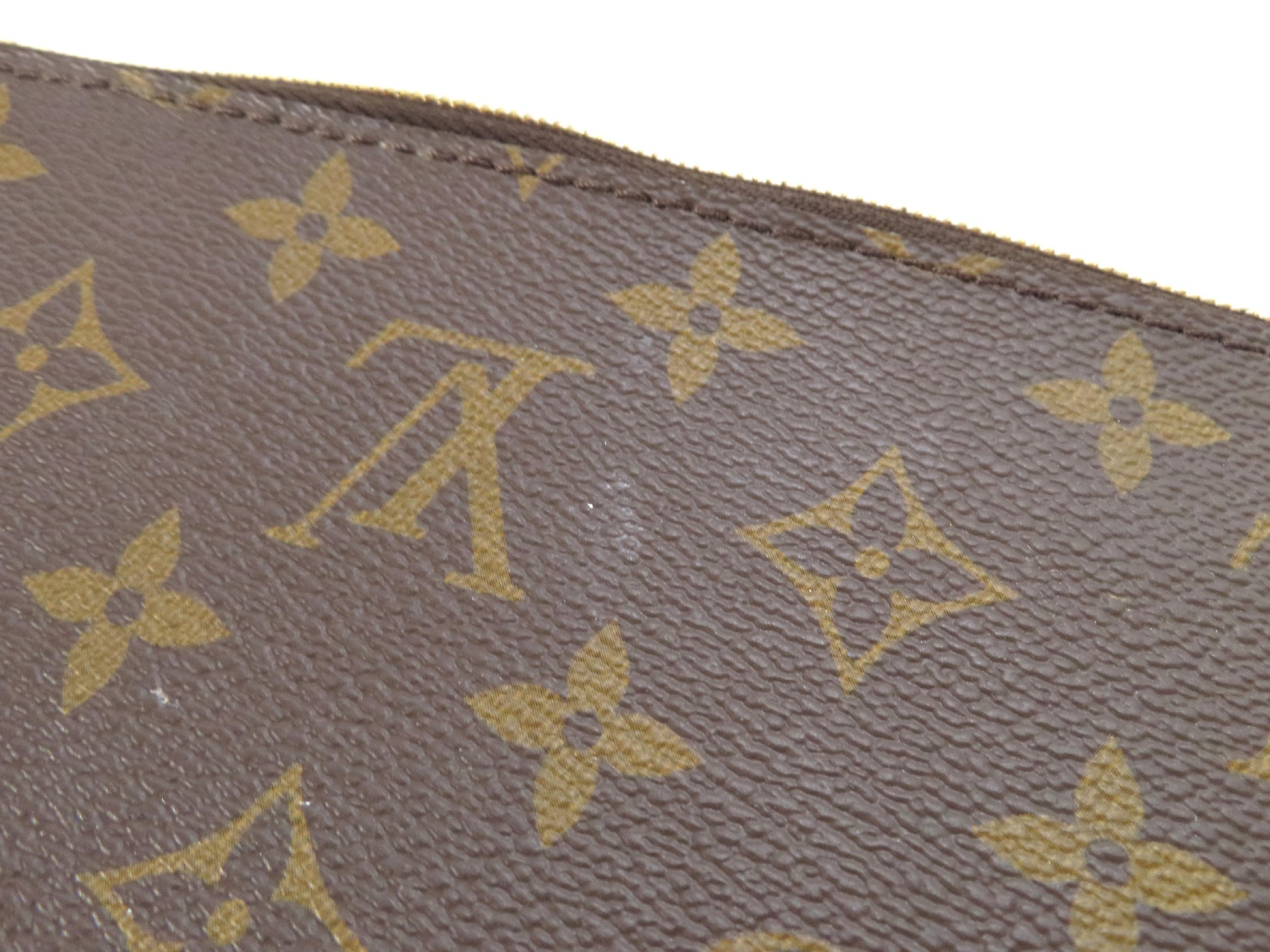 LOUIS VUITTON Unconfirmed Louis Vuitton Monogram Neverfull Pouch with ST
