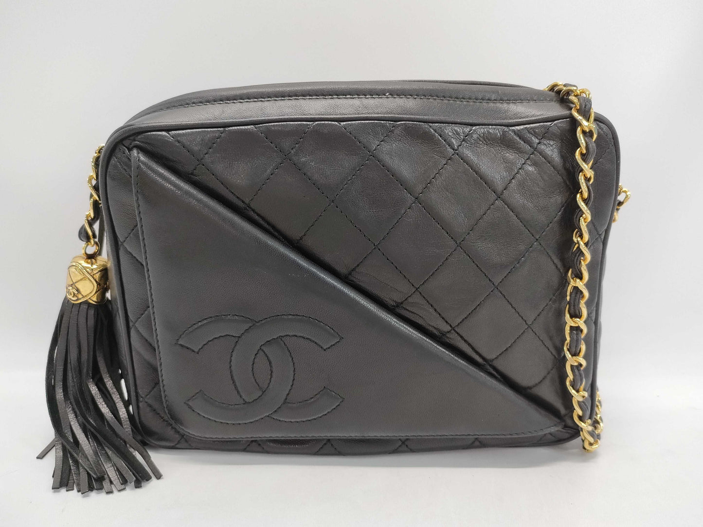 CHANEL Fringe Chain Shoulder Bag with Seal