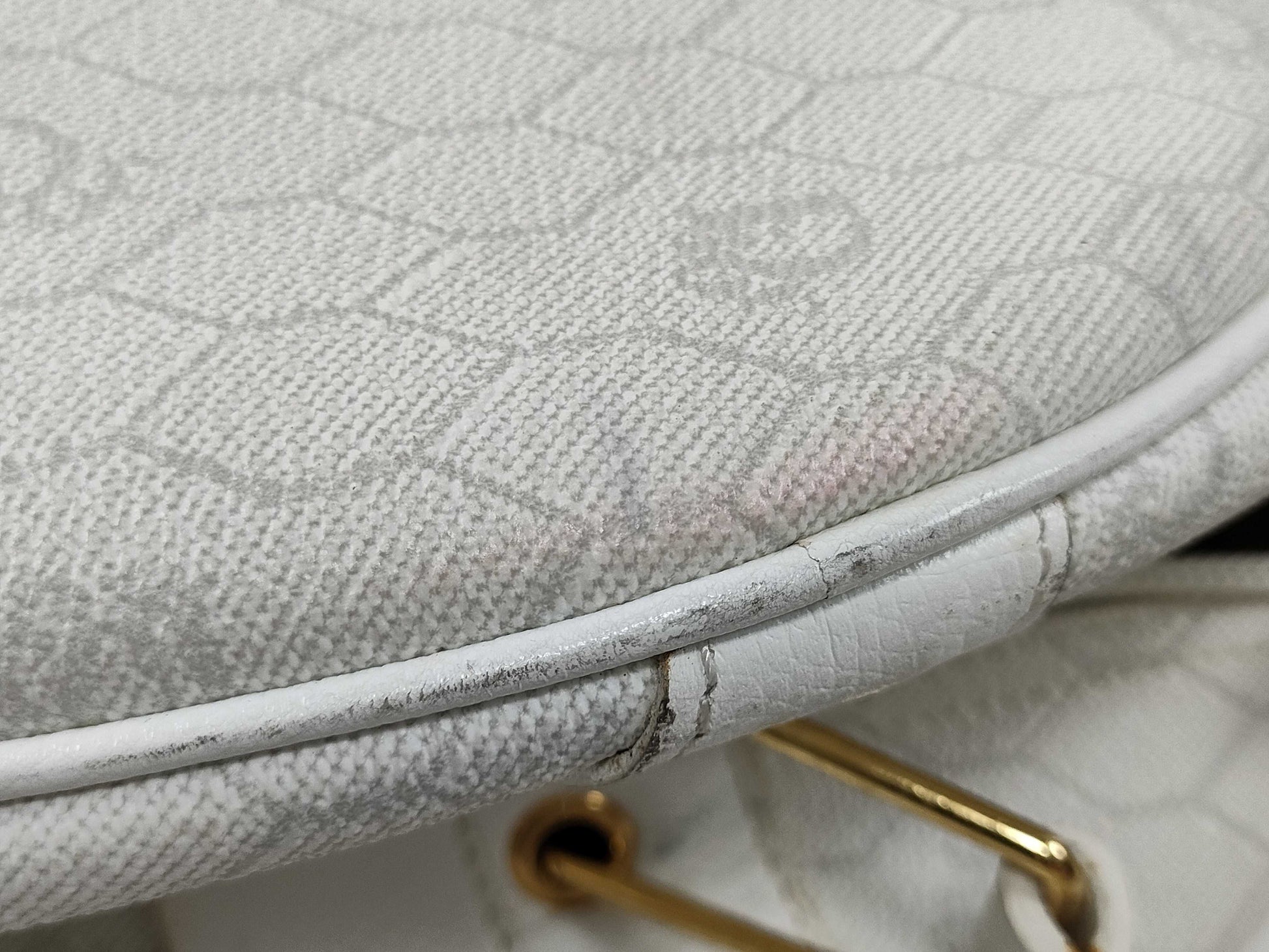 Dior PVC Old Shoulder Bag White