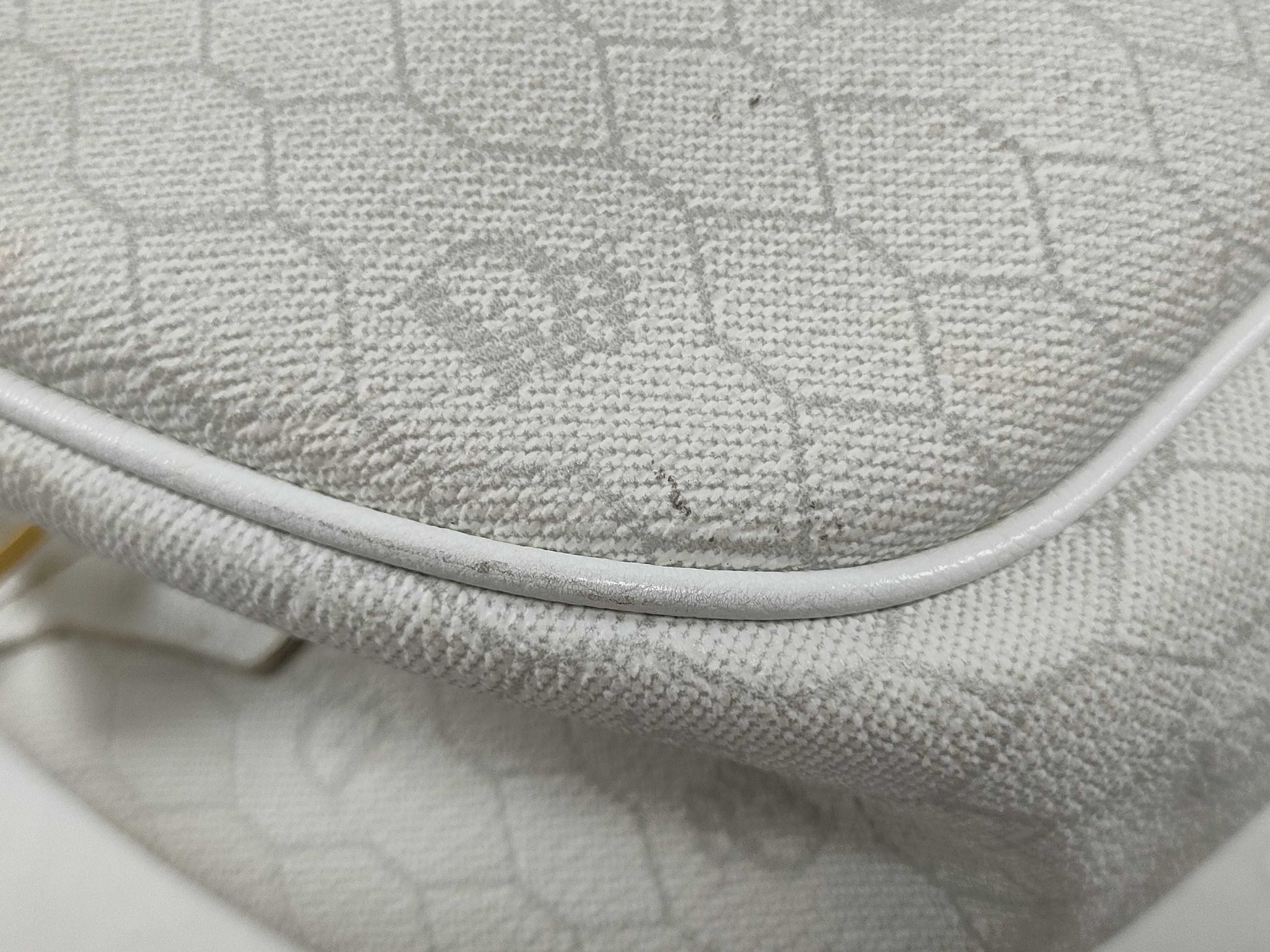 Dior PVC Old Shoulder Bag White