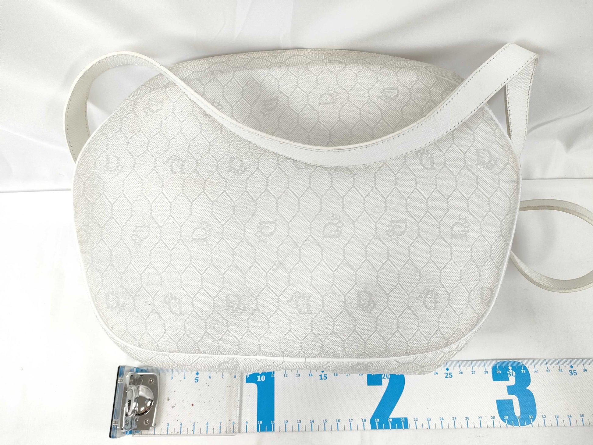 Dior PVC Old Shoulder Bag White