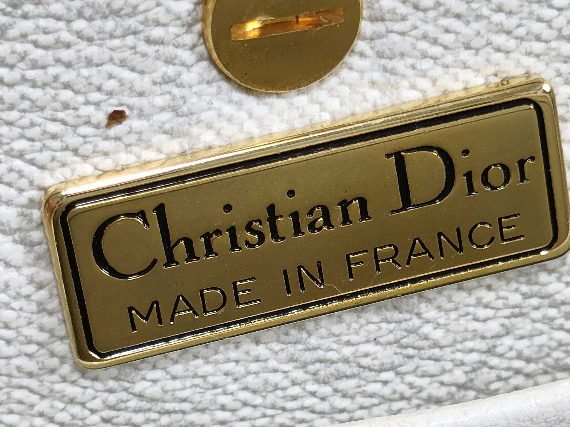 Dior PVC Old Shoulder Bag White