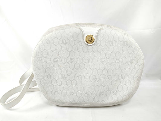 Dior PVC Old Shoulder Bag White
