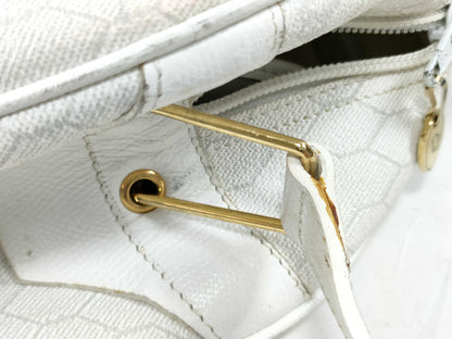 Dior PVC Old Shoulder Bag White