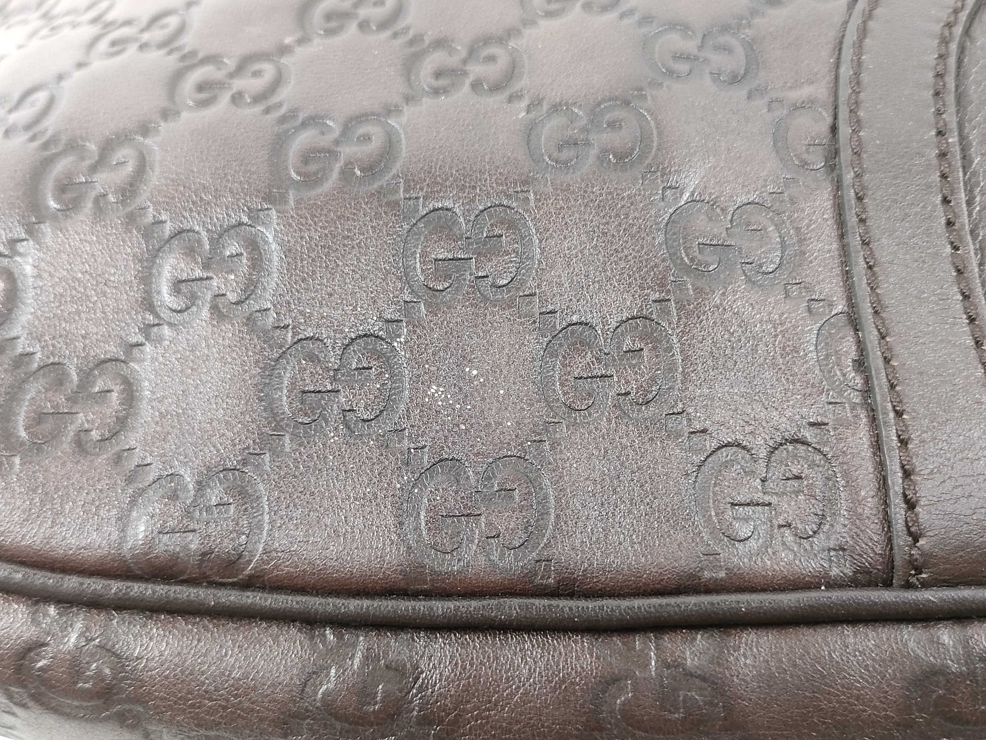 GUCCI Guccissima Interlocking Shoulder Bag