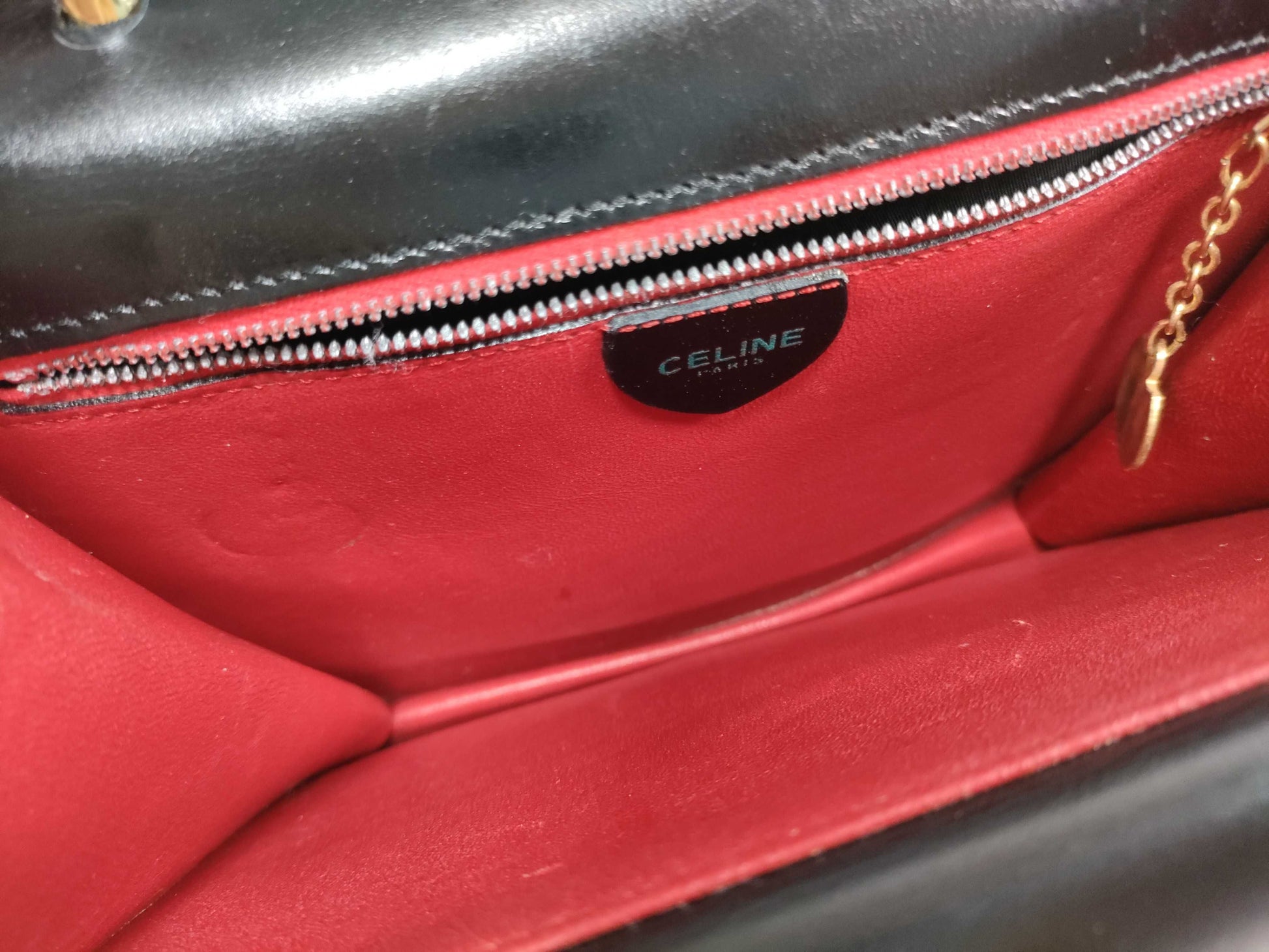 CELINE Gancini double flap handbag