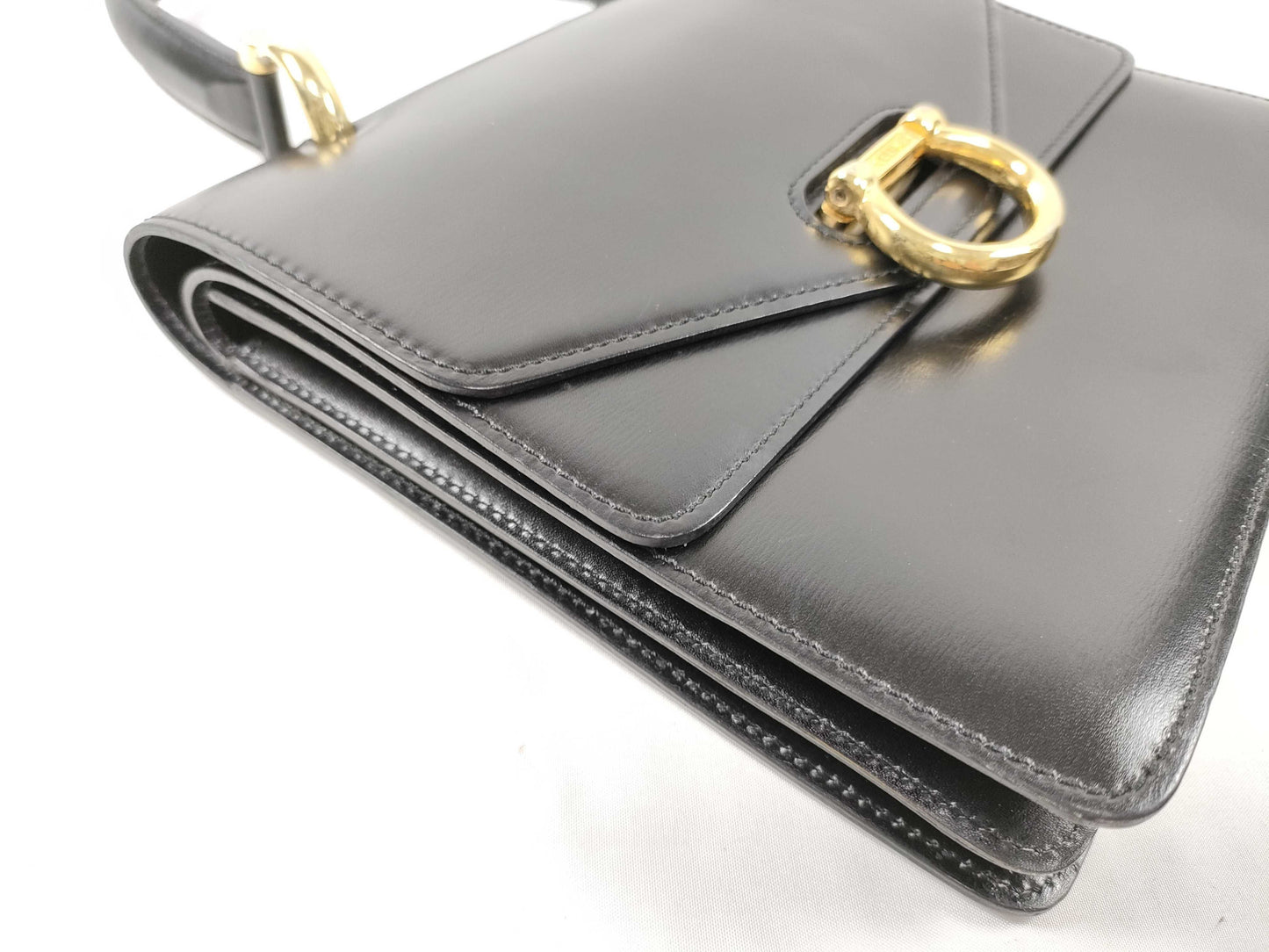 CELINE Gancini double flap handbag