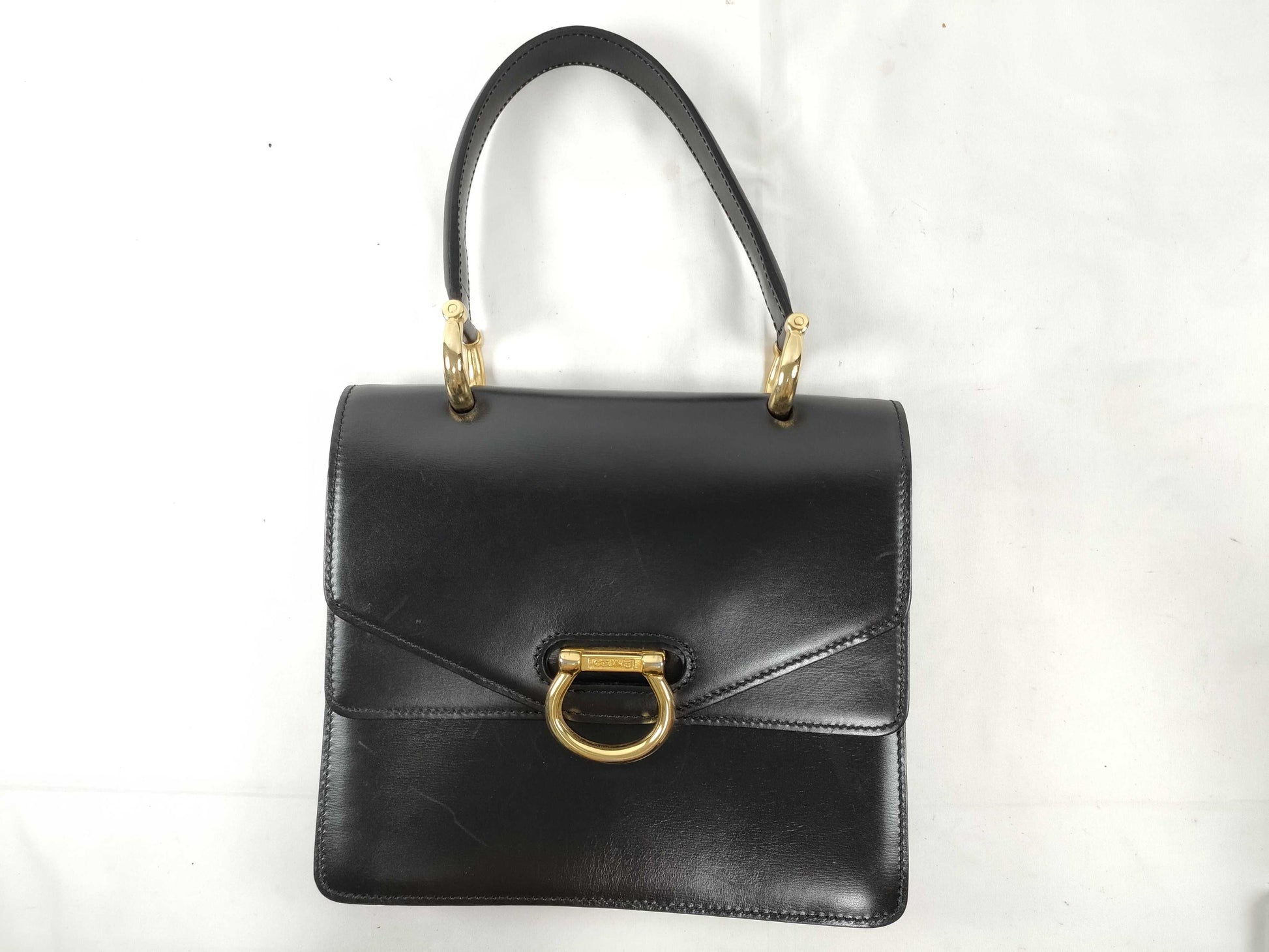 CELINE Gancini double flap handbag