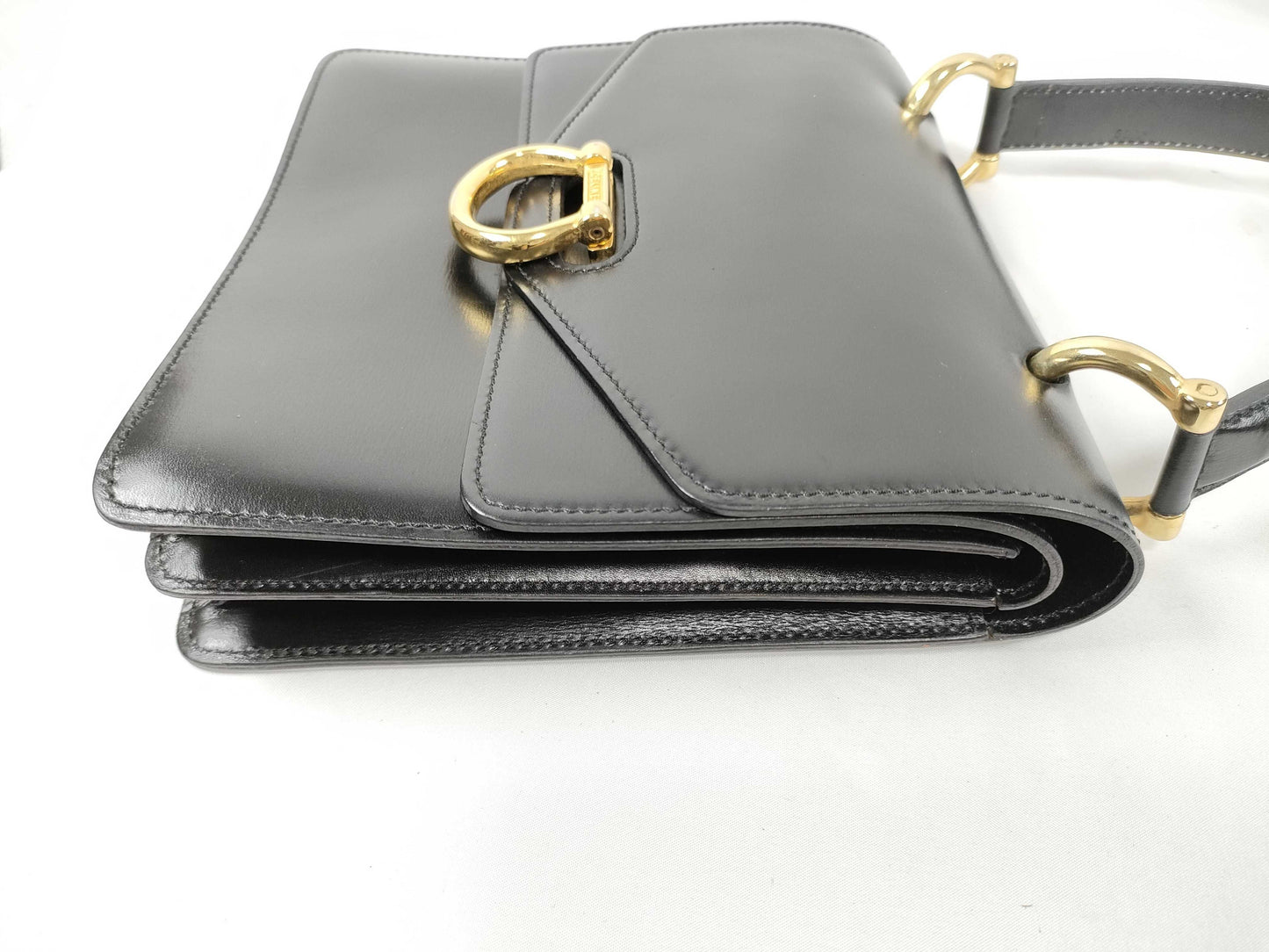 CELINE Gancini double flap handbag