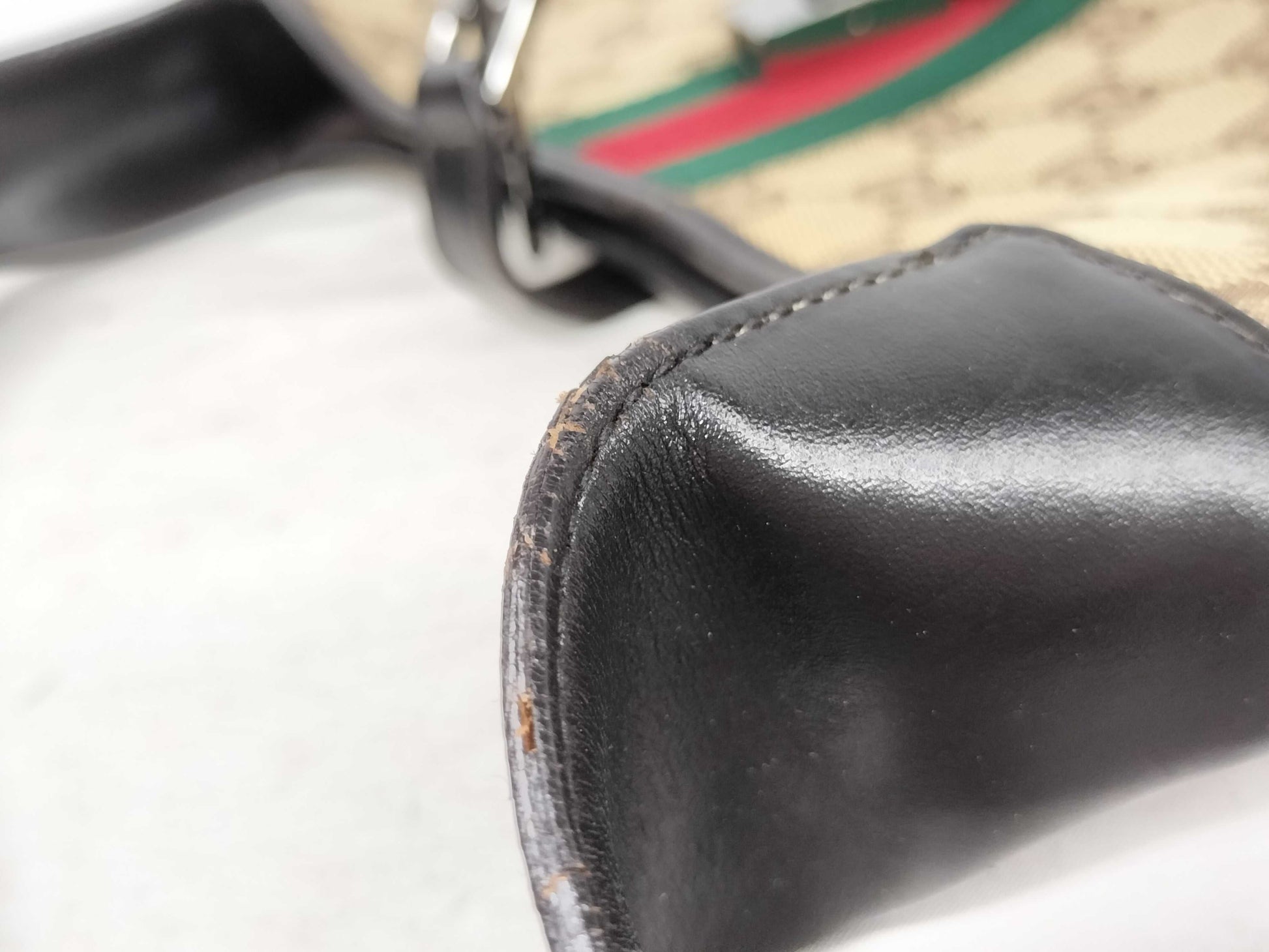 GUCCI Jackie Gucci GG Canvas Sherry Line Jackie Shoulder Bag