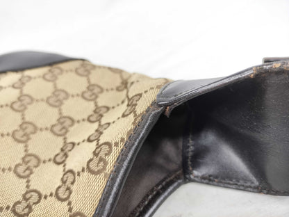 GUCCI Jackie Gucci GG Canvas Sherry Line Jackie Shoulder Bag